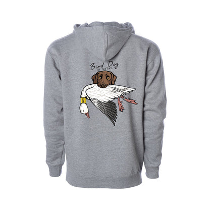 Chocolate Lab with a Snow Goose / Heather Grey / XS