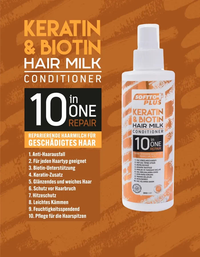 SOFTTO PLUS Keratin & Biotin Hair Care Milk 250 ml