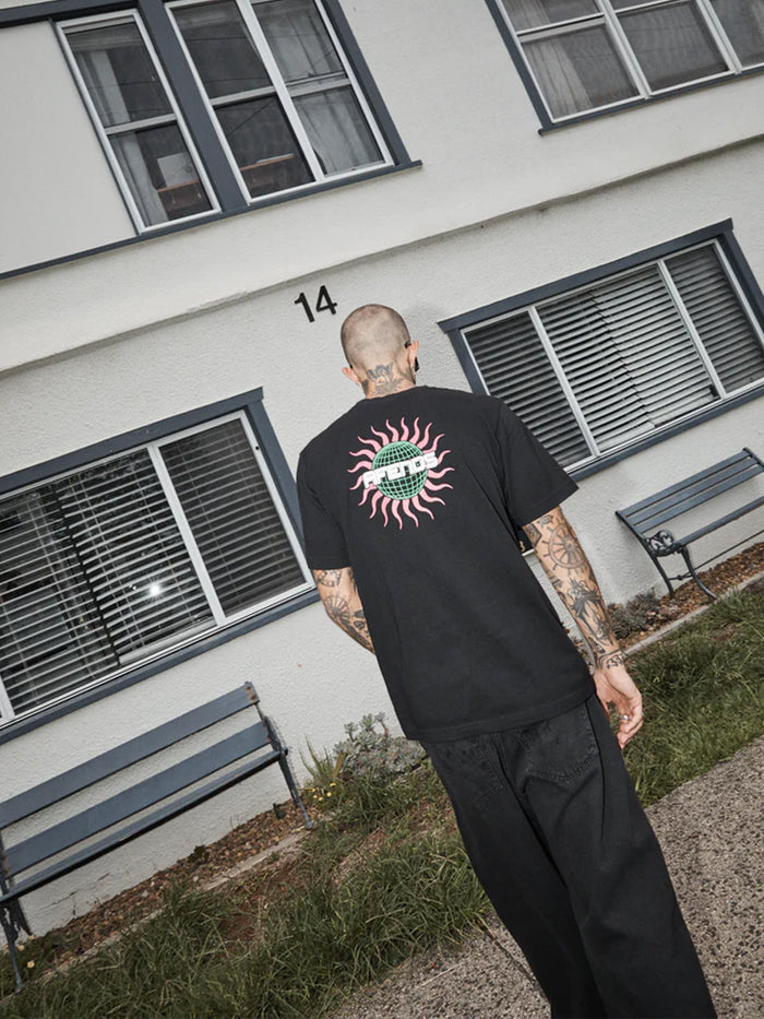 Solar Flare - Recycled Retro Fit Tee | Black-Image 1
