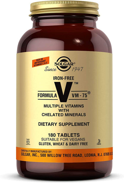 SOLGAR VM FORMULA 75 IRON FREE
