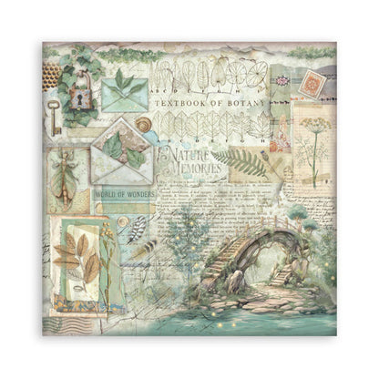 Stamperia - 12X12 Maxi Paper Pad - Herbarium Silvae. Includes 22 sheets. Available at Embellish Away located in Bowmanville Ontario Canada.
