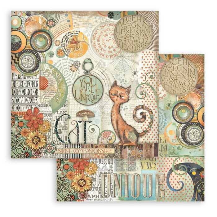 Stamperia - 8X8 Paper Pad - Furry Friends. 10 sheets. Available at Embellish Away located in Bowmanville Ontario Canada.