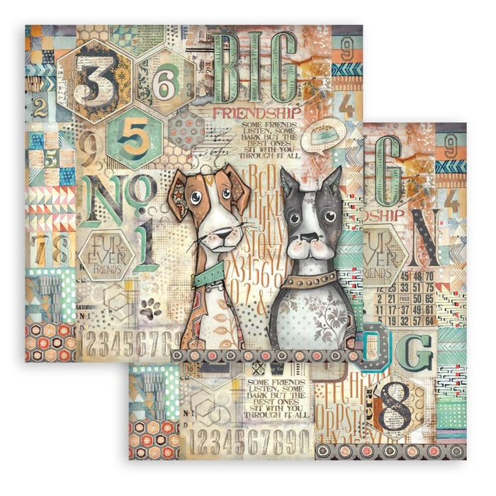 Stamperia - 8X8 Paper Pad - Furry Friends. 10 sheets. Available at Embellish Away located in Bowmanville Ontario Canada.