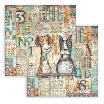 Stamperia - 8X8 Paper Pad - Furry Friends. 10 sheets. Available at Embellish Away located in Bowmanville Ontario Canada.