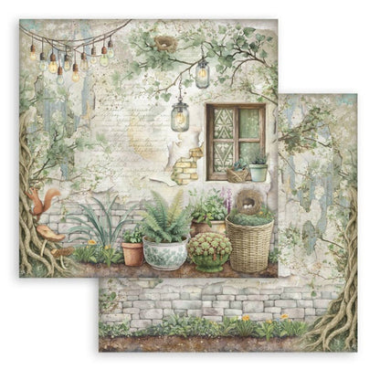 Stamperia - 8X8 Paper Pad - Herbarium Silvae. 10 sheets. Available at Embellish Away located in Bowmanville Ontario Canada.