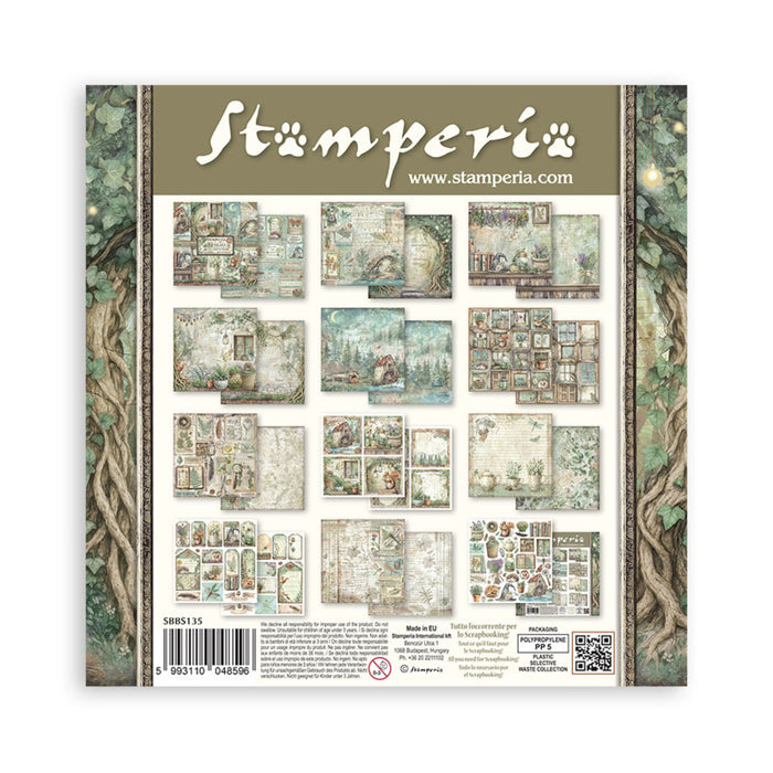 Stamperia - 8X8 Paper Pad - Herbarium Silvae. 10 sheets. Available at Embellish Away located in Bowmanville Ontario Canada.