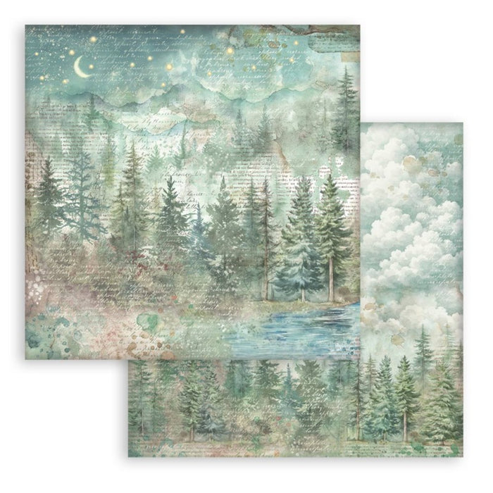 Stamperia - Backgrounds Double-Sided Paper Pad 12"X12" - 10/Pkg - Herbarium Silvae. Available at embellish Away located in Bowmanville Ontario Canada.