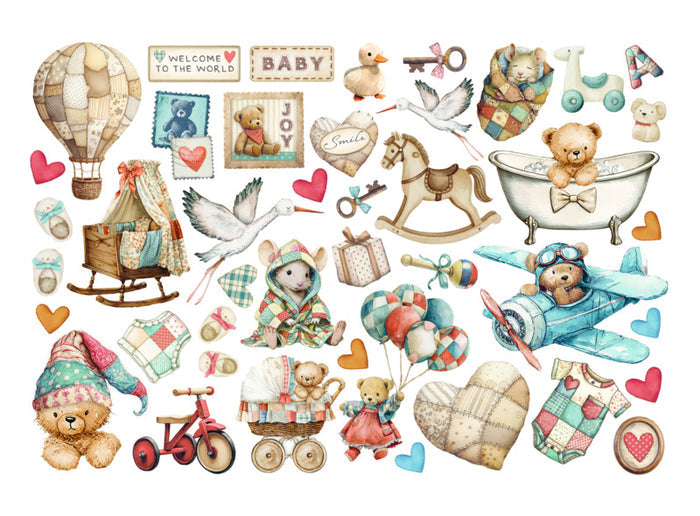 Stamperia - Ephemera - Baby. Available at Embellish Away located in Bowmanville Ontario Canada.