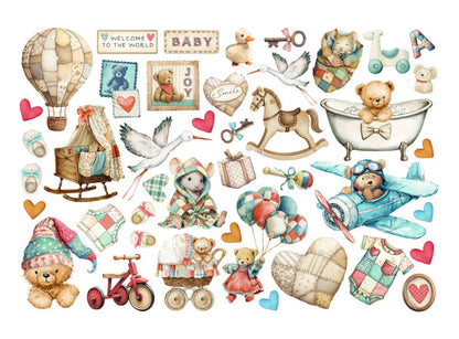 Stamperia - Ephemera - Baby. Available at Embellish Away located in Bowmanville Ontario Canada.