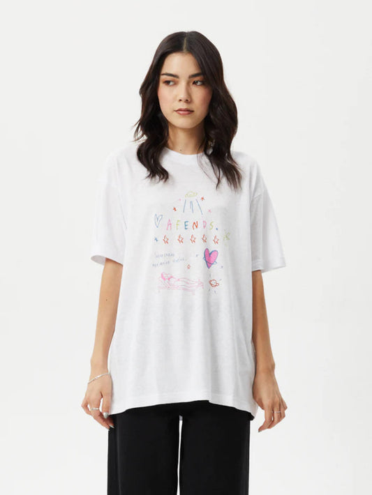 Stella - Hemp Oversized Tee | White-Image 1