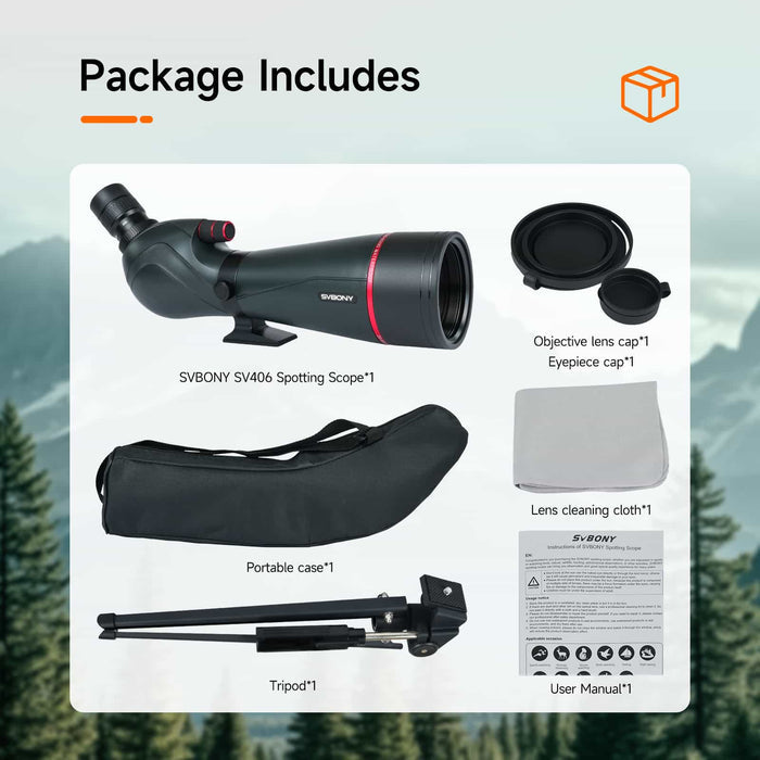 SVBony SV406 Spotting Scope HD 20-60x80 (F9355E) Svbony