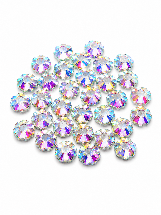 Swarovski Nail AB Flower Crystals Size 10 45pcs