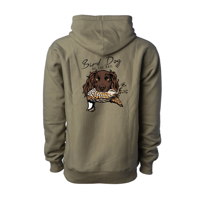 Boykin with a Bobwhite Quail / Olive (Premium Heavyweight) / XS