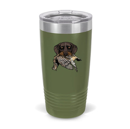 Olive / Drahthaar with a Ruffed Grouse