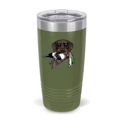 Olive / Drahthaar with a Wigeon