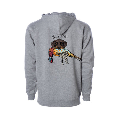 Drahthaar with a Pheasant / Heather Grey / XS