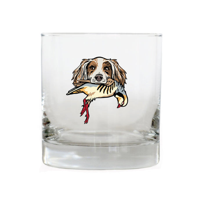 |English Setter with a Chukar