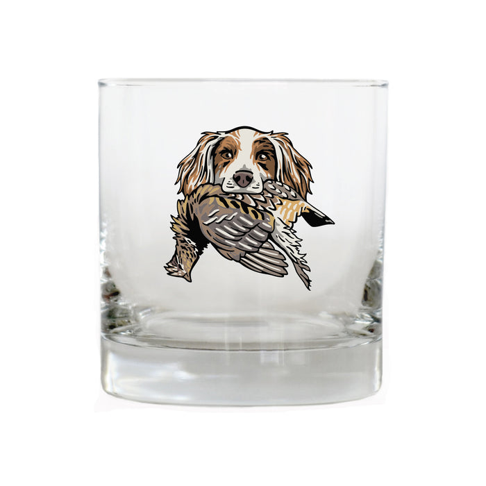 |English Setter with a Ruffed Grouse