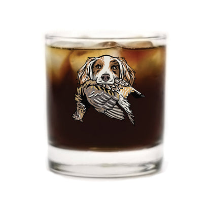 |English Setter with a Ruffed Grouse