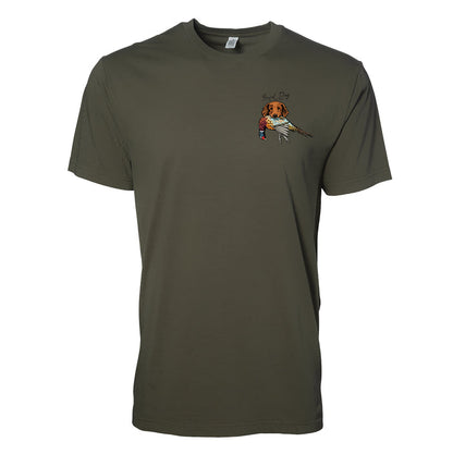 Golden Retriever with a Pheasant / Olive Drab / XS