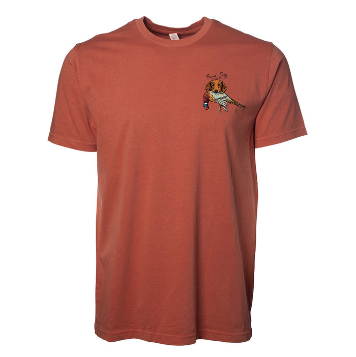 Golden Retriever with a Pheasant / Red Clay / XS