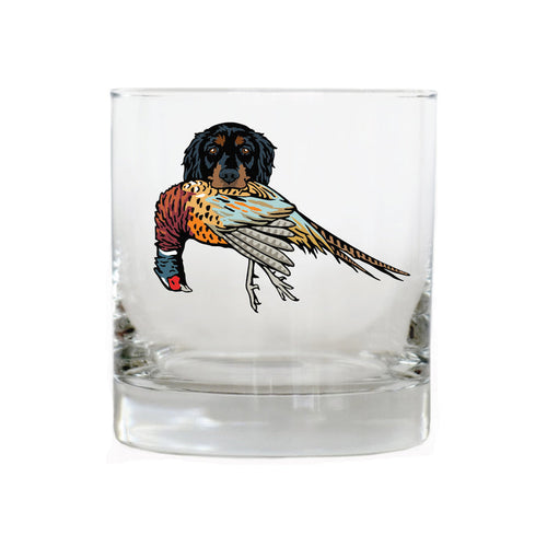 The Gordon Setter Bird Dog Whiskey Glass