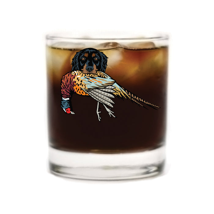 The Gordon Setter Bird Dog Whiskey Glass