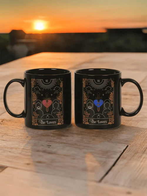 The Lovers Couples Tarot Ceramic Mug Set | One Colour-Image 1