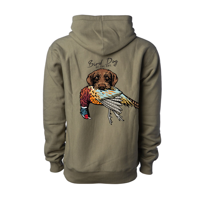 Pudelpointer with a Pheasant / Olive (Premium Heavyweight) / XS