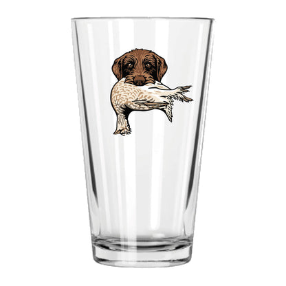 |Pudelpointer with a Sharp-Tailed Grouse