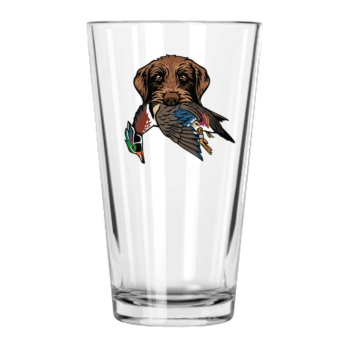 |Pudelpointer with a Wood Duck