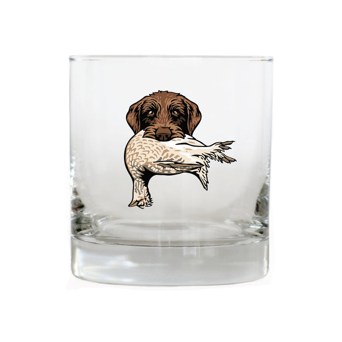 |Pudelpointer with a Sharp-Tailed Grouse
