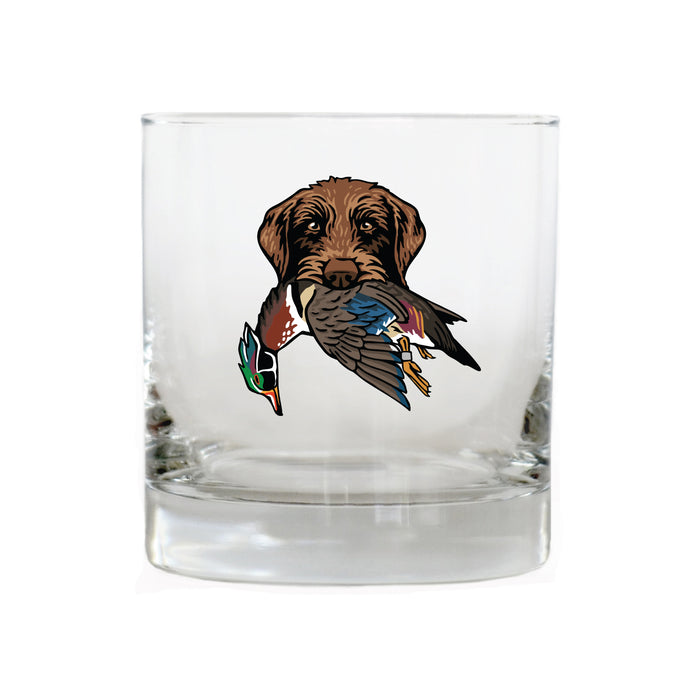 |Pudelpointer with a Wood Duck