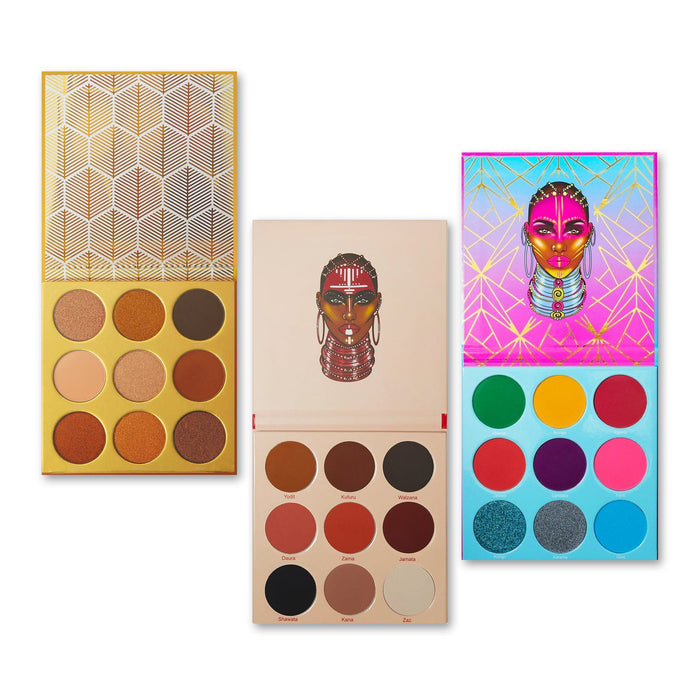 Warrior 1, 2, 3 eyeshadow palettes