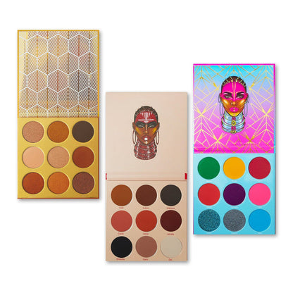 Warrior 1, 2, 3 eyeshadow palettes