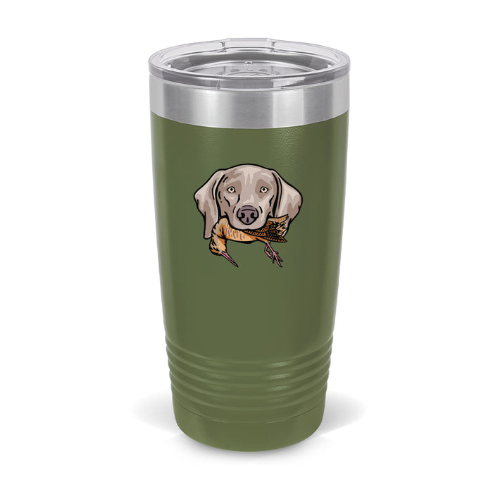 Weimaraner with a Woodcock / Olive