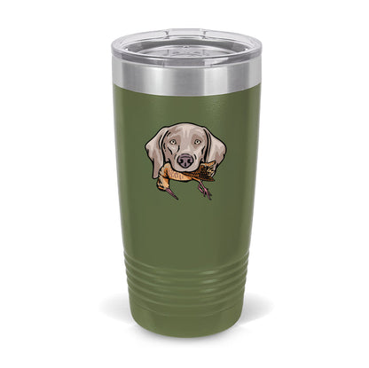 Weimaraner with a Woodcock / Olive