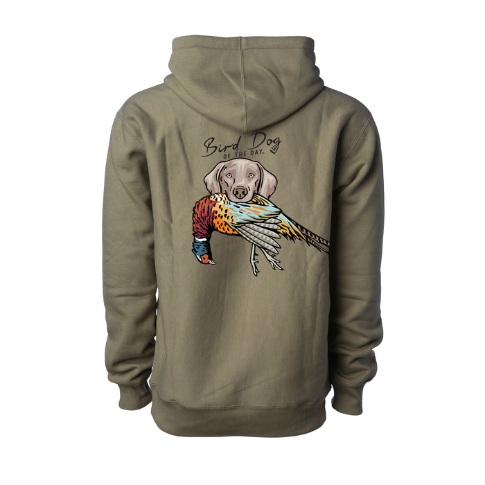Weimaraner with a Pheasant / Olive (Premium Heavyweight) / XS