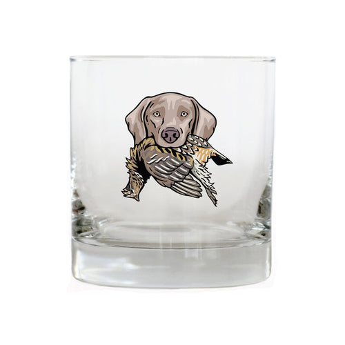 |Weimaraner with a Ruffed Grouse