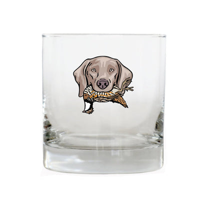 |Weimaraner with a Bobwhite Quail