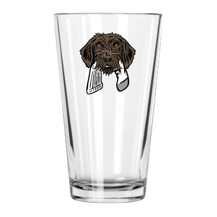 The Wirehaired Pointing Griffon Bird Dog Pint Glass
