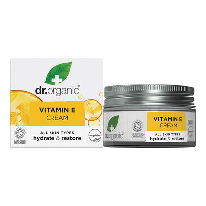 50ml jar Dr. Organic Vitamin E Cream with box.