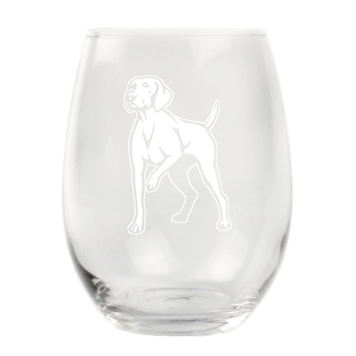 Vizsla Stemless Wine Glass