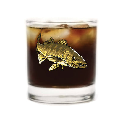 Walleye Whiskey Glass