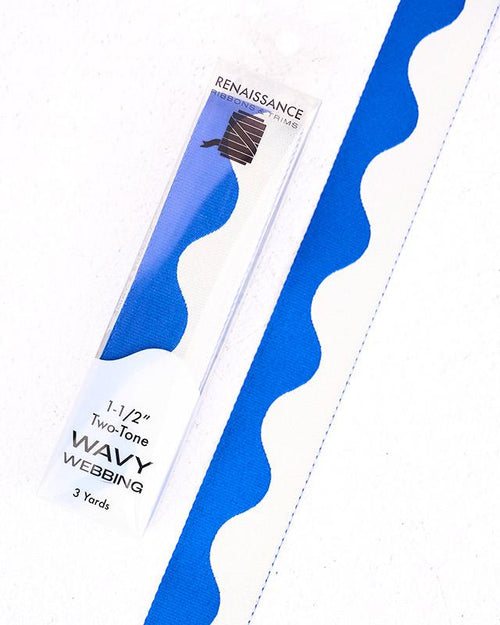 Wavy Webbing Cobalt 1.5" 3 YARDS