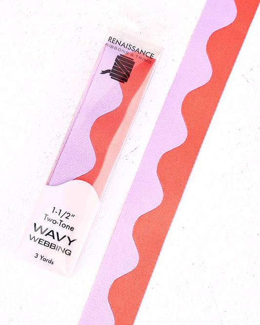 Wavy Webbing Lavender Citrus 1.5" 3 YARDS