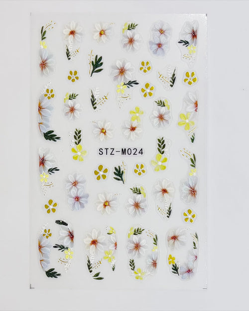 White and Yellow Daisies Decal | Lula Beauty