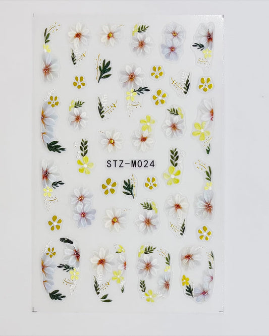 White and Yellow Daisies Decal | Lula Beauty