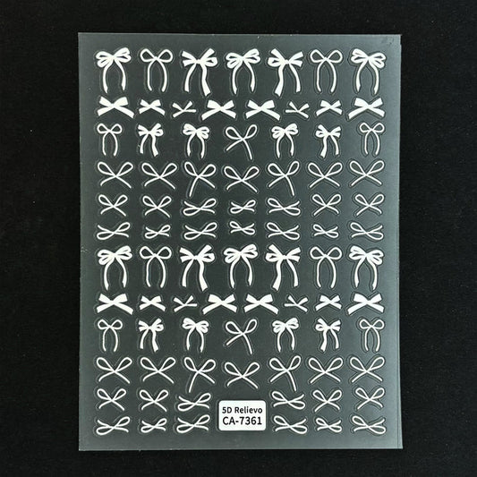 White Bows (textured) Decal | Lula Beauty
