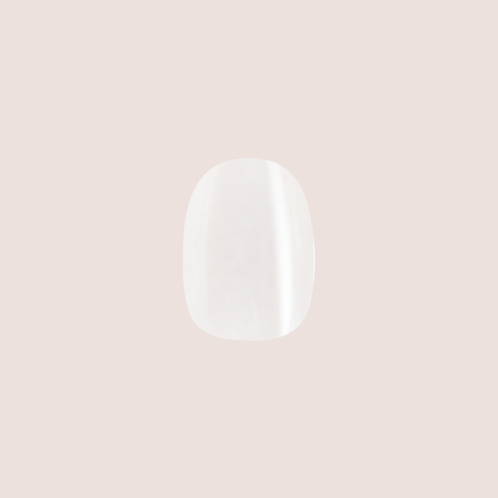 White Chrome - Press-On | Extra Short | Round extra short round sugar white chrome press on nail for easy at home mani